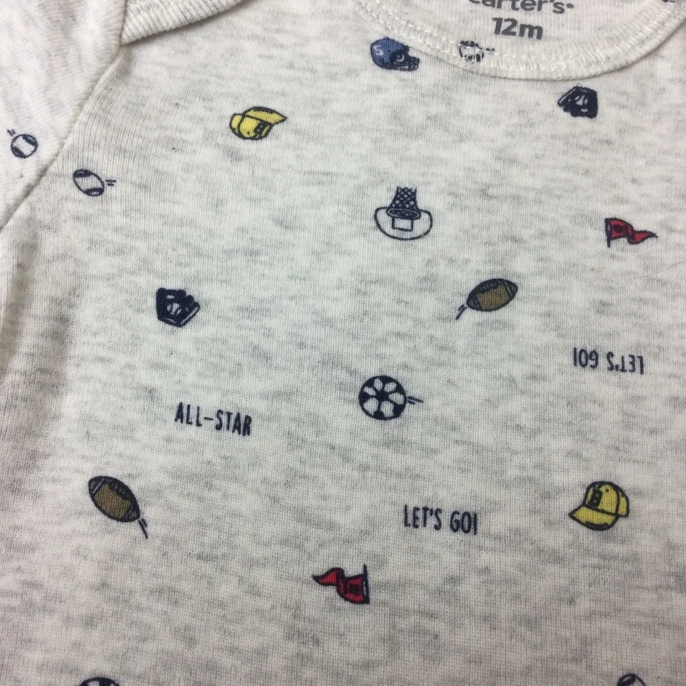 NWOT Carter’s  2 Pz Baby Boy Onesies short sleeves 12M
